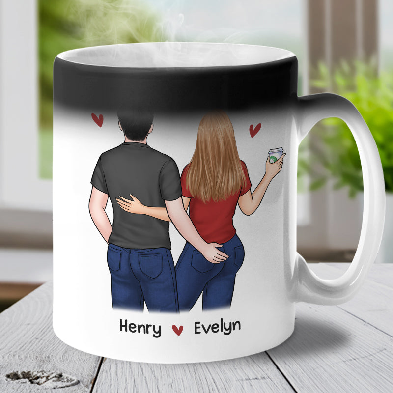 Félicitations pour une autre année en tant que mon mari - Tasse personnalisée à changement de couleur pour couple - Cadeau pour mari et femme, anniversaire