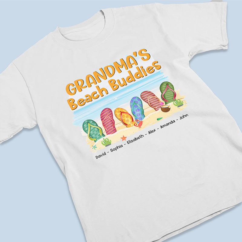 Beach Buddies - T-shirt, sweat à capuche et sweat-shirt unisexe personnalisé pour la famille - Vacances d'été, cadeau d'anniversaire pour grand-mère