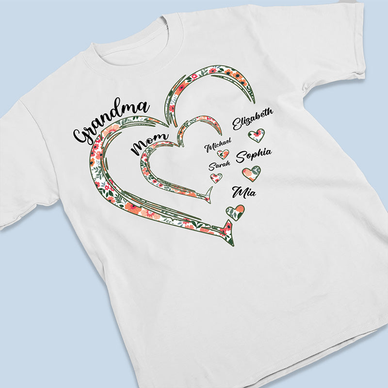L'amour d'une grand-mère est éternel - T-shirt, sweat à capuche et sweat-shirt unisexe personnalisé pour la famille - Cadeau pour maman et grand-mère