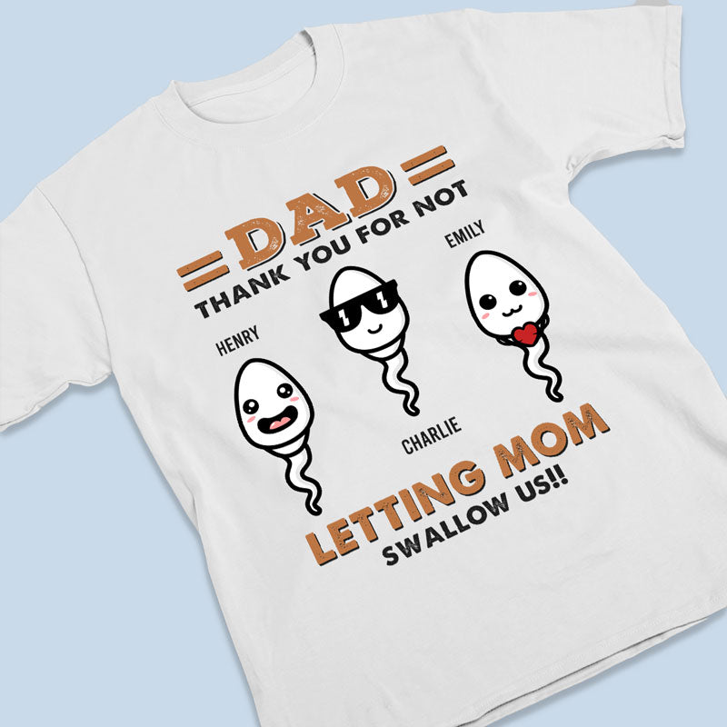 Merci de nous avoir sauvés - T-shirt unisexe personnalisé pour la famille, sweat à capuche, sweat-shirt - Cadeau de fête des pères, d'anniversaire pour papa
