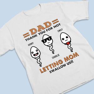 Merci de nous avoir sauvés - T-shirt unisexe personnalisé pour la famille, sweat à capuche, sweat-shirt - Cadeau de fête des pères, d'anniversaire pour papa