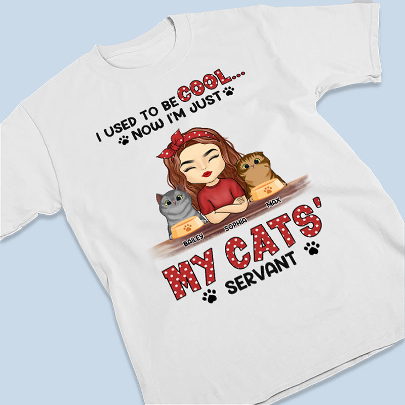 Je suis juste le serviteur de mon chat - T-shirt unisexe personnalisé, sweat à capuche, sweat-shirt - Cadeau pour les propriétaires d'animaux de compagnie, les amoureux des animaux