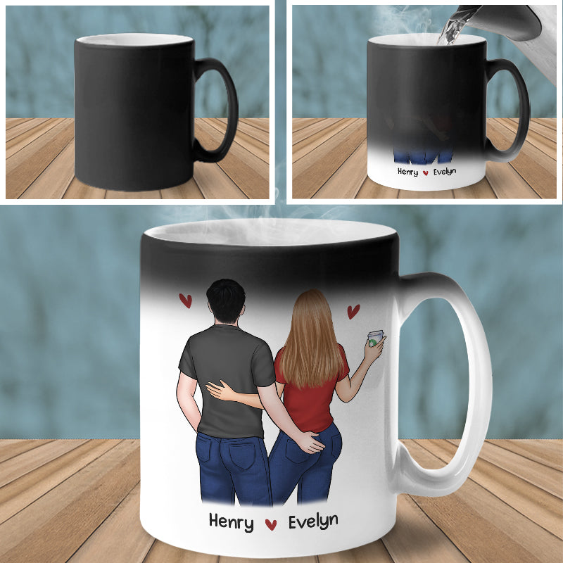 Félicitations pour une autre année en tant que mon mari - Tasse personnalisée à changement de couleur pour couple - Cadeau pour mari et femme, anniversaire