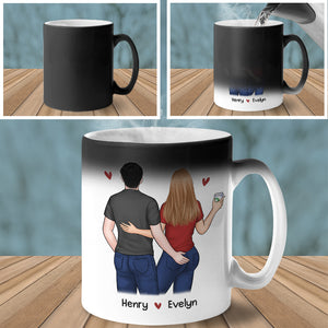 Félicitations pour une autre année en tant que mon mari - Tasse personnalisée à changement de couleur pour couple - Cadeau pour mari et femme, anniversaire