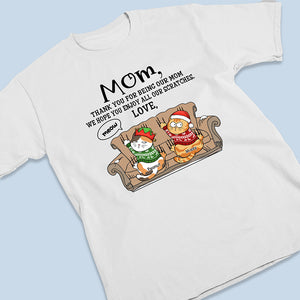 Nous espérons que vous apprécierez nos griffures - T-shirt unisexe personnalisé pour chat, sweat à capuche, sweat-shirt - Cadeau de Noël pour les propriétaires d'animaux de compagnie, les amoureux des animaux