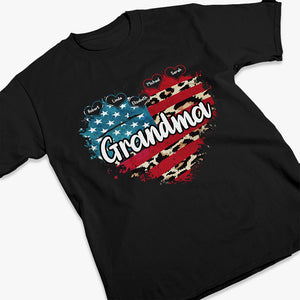 Grand-mère et ses enfants - T-shirt patriotique unisexe personnalisé pour la famille, sweat à capuche, sweat-shirt - Jour de l'Indépendance, 4 juillet, cadeau d'anniversaire pour grand-mère