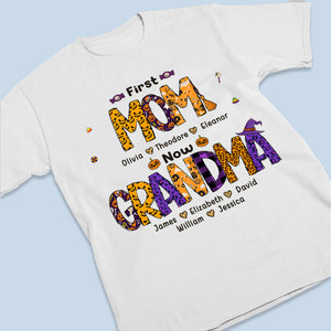 D'abord maman, maintenant grand-mère - T-shirt, sweat à capuche, sweat-shirt unisexe personnalisé pour la famille - Cadeau d'automne pour grand-mère