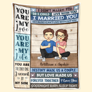 Le destin a fait de nous un couple - Couverture personnalisée pour couple - Cadeau pour mari et femme, anniversaire