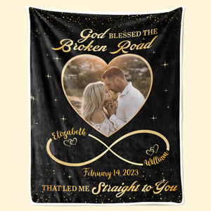 Custom Photo I Love You Forever And Always - Couple Personalized Custom Blanket - Gift For Husband Wife, Anniversary