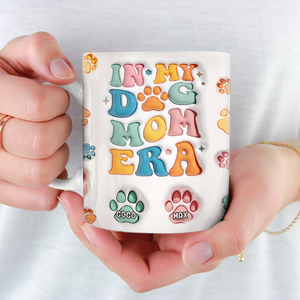 À l'ère de ma maman à fourrure - Mug personnalisé avec effet gonflé en 3D pour chien et chat - Cadeau pour les propriétaires et les amoureux des animaux