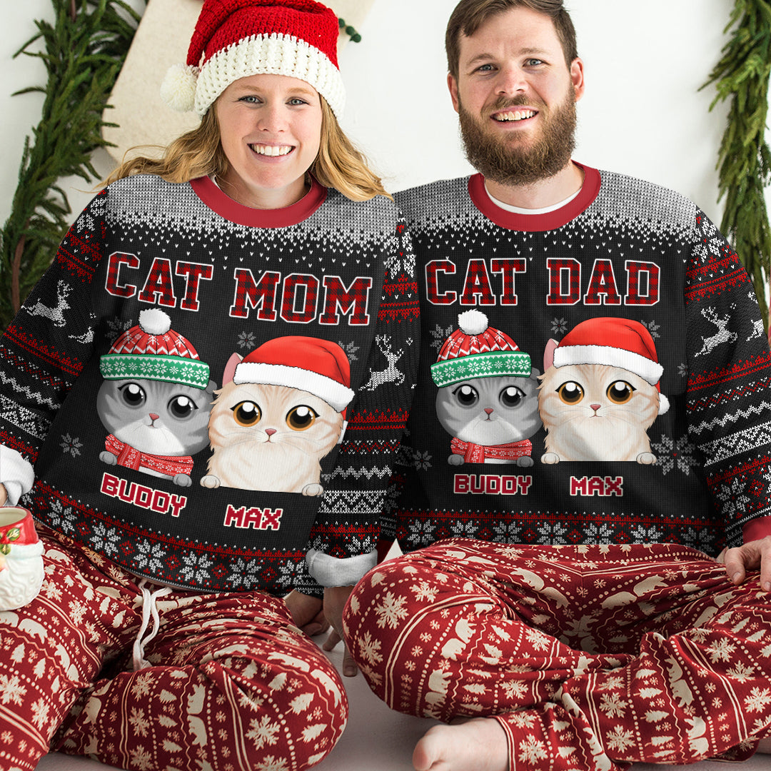 Proud To Become A Cat Mom - Cat Personalized Custom Ugly Sweatshirt - Unisex Wool Jumper - Christmas Gift For Pet Owners, Pet Lovers
