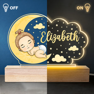 Sleep Tight Baby - Family Personalized Custom Heart 3D LED Light - Mother's Day, Baby Shower Gift, Gift For First Mom