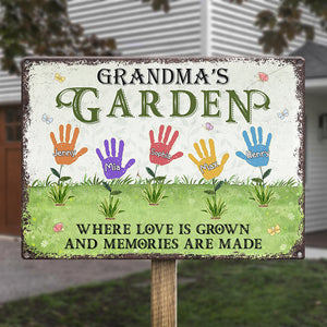 Votre amour nous donne les racines pour fleurir - Plaque en métal personnalisée pour la décoration intérieure de la famille - Cadeau de pendaison de crémaillère pour grand-mère