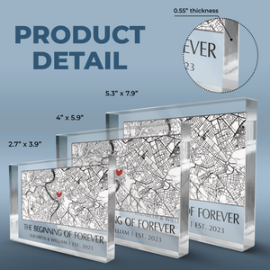 Where It All Began - Couple Personalized Custom Rectangle Shaped Acrylic Plaque - Gift For Husband Wife, Anniversary