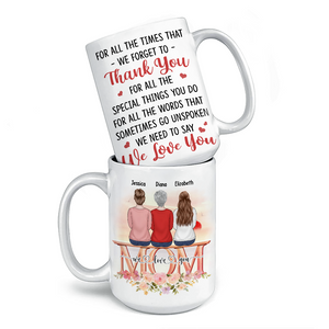 Pour toutes les choses spéciales que vous faites - Tasse personnalisée familiale - Cadeau pour maman, grand-mère