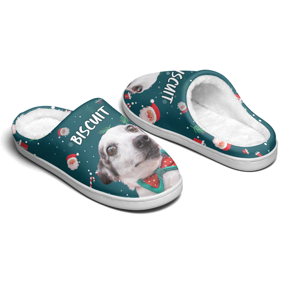 Chaussons personnalisés avec photo de votre meilleur ami - Chaussons moelleux personnalisés pour chiens et chats - Cadeau de Noël pour propriétaires et amoureux des animaux