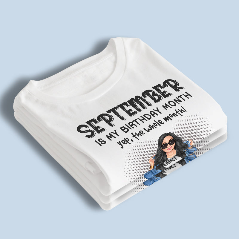 C'est mon mois d'anniversaire - T-shirt, sweat à capuche et sweat-shirt unisexe personnalisé pour la famille - Cadeau d'anniversaire pour les membres de la famille