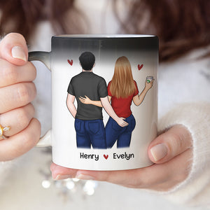 Félicitations pour une autre année en tant que mon mari - Tasse personnalisée à changement de couleur pour couple - Cadeau pour mari et femme, anniversaire