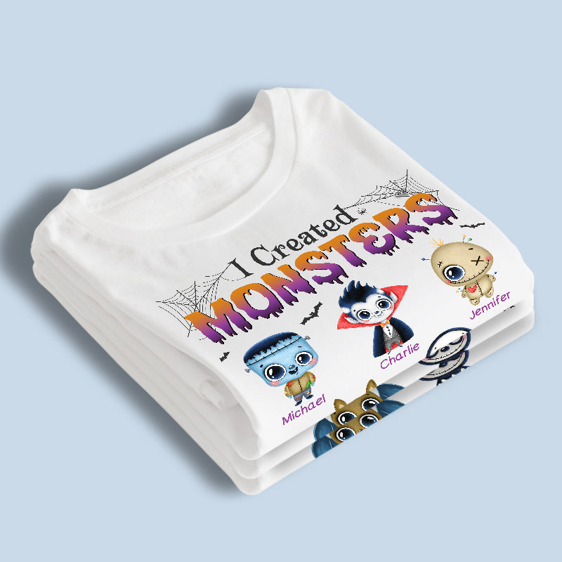 J'ai créé des monstres, ils m'appellent grand-mère - T-shirt unisexe personnalisé, sweat à capuche, sweat-shirt - Cadeau d'Halloween, cadeau pour grand-mère, grand-père