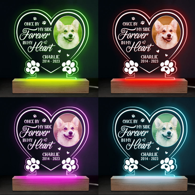Custom Photo Your Wings Were Ready But Our Hearts Were Not - Memorial Personalized Custom Heart Shaped 3D LED Light - Sympathy Gift, Gift For Pet Owners, Pet Lovers