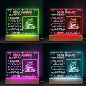 Photo personnalisée « Embrasse mon petit visage » – Lampe LED 3D rectangulaire personnalisée pour la famille – Cadeau de Noël pour la première maman