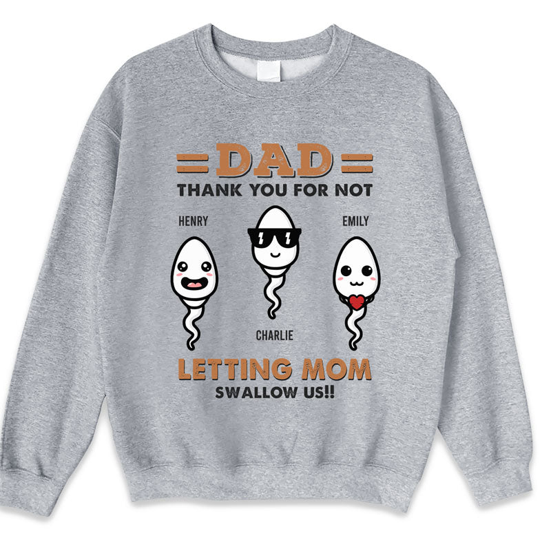 Merci de nous avoir sauvés - T-shirt unisexe personnalisé pour la famille, sweat à capuche, sweat-shirt - Cadeau de fête des pères, d'anniversaire pour papa