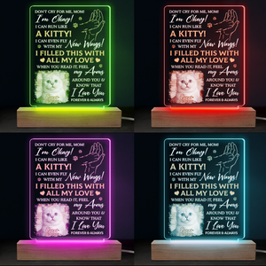 Photo personnalisée « J'ai rempli ceci de tout mon amour » – Lampe LED 3D personnalisée en forme de mémorial – Cadeau de condoléances pour les propriétaires et les amoureux des animaux
