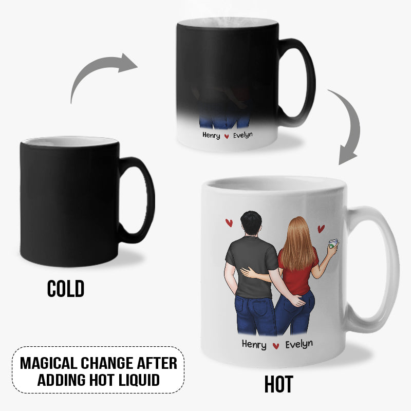 Félicitations pour une autre année en tant que mon mari - Tasse personnalisée à changement de couleur pour couple - Cadeau pour mari et femme, anniversaire