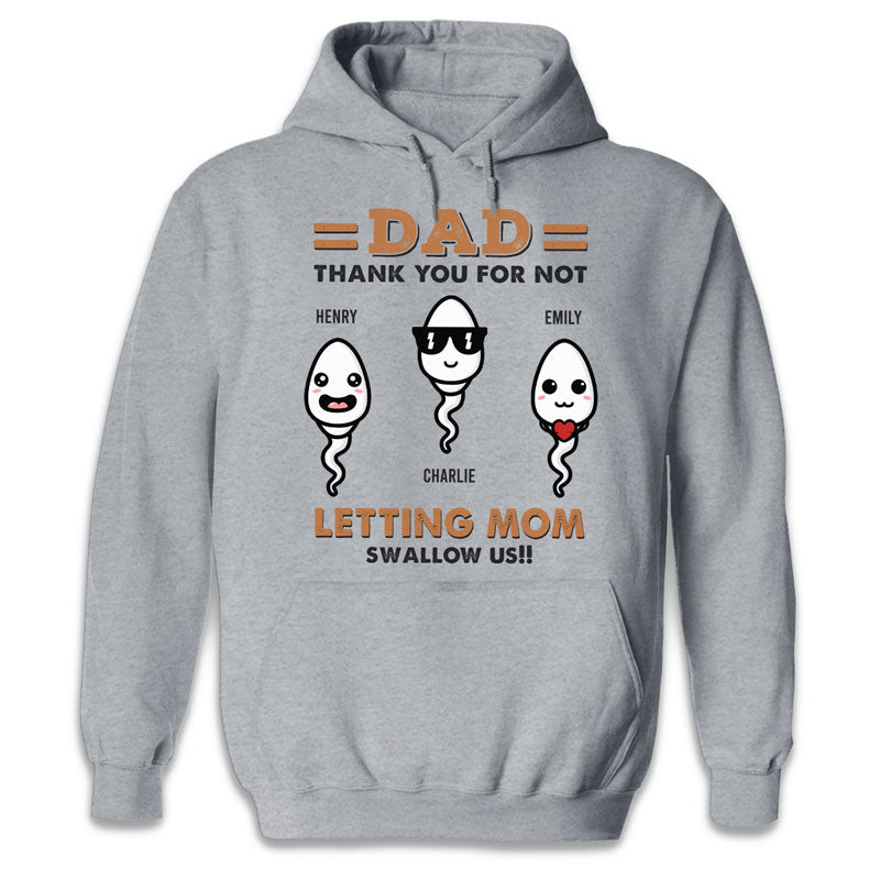 Merci de nous avoir sauvés - T-shirt unisexe personnalisé pour la famille, sweat à capuche, sweat-shirt - Cadeau de fête des pères, d'anniversaire pour papa