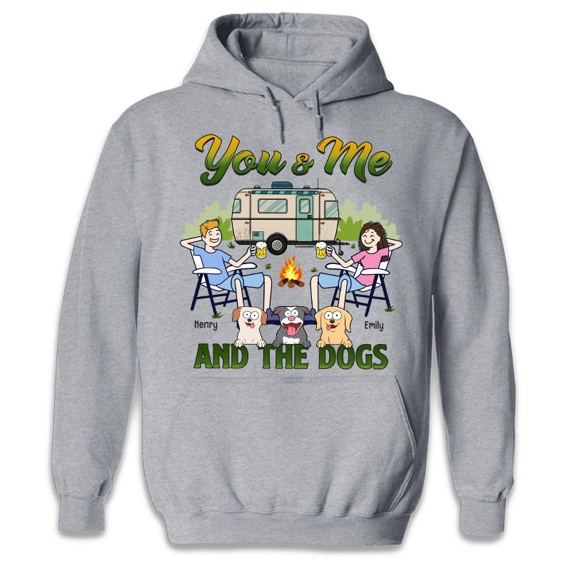 Tu me gardes en sécurité, je te garderai sauvage - Camping personnalisé T-shirt unisexe, sweat à capuche, sweat-shirt - Cadeau pour mari, femme, amateurs de camping, propriétaires d'animaux, amoureux des animaux