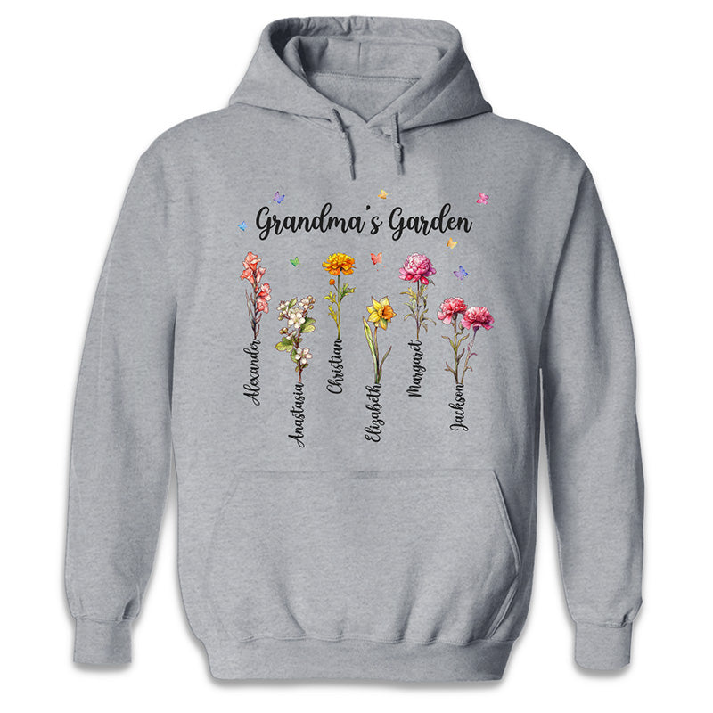 Grandma's Garden - Family Personalized Custom Unisex T-shirt, Hoodie, Sweatshirt - Birthday Gift For Grandma