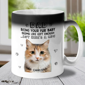Mug personnalisé à changement de couleur pour chien et chat, avec photo personnalisée, idéal pour les propriétaires et les amoureux des animaux.