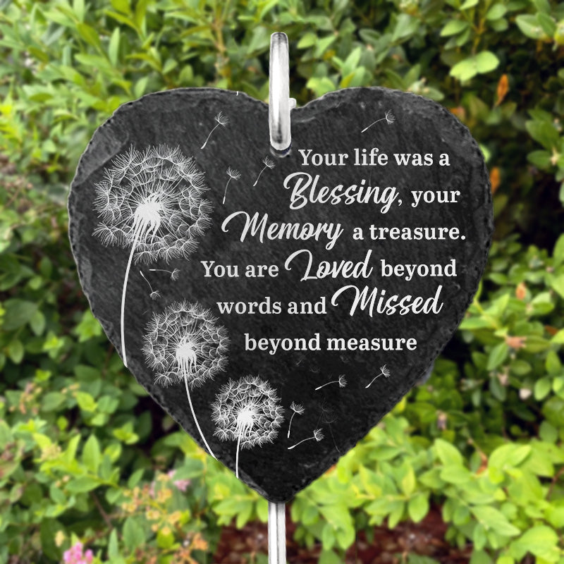 You Are Always My Beloved One - Memorial Garden Slate & Hook - Sympathy Gift For Family Members