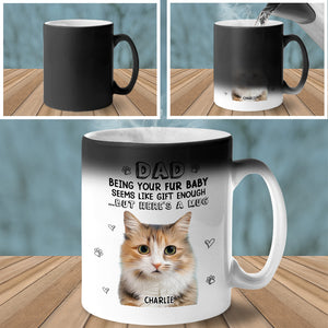 Mug personnalisé à changement de couleur pour chien et chat, avec photo personnalisée, idéal pour les propriétaires et les amoureux des animaux.
