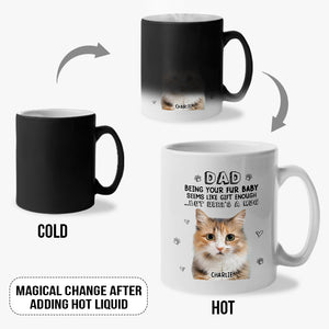 Mug personnalisé à changement de couleur pour chien et chat, avec photo personnalisée, idéal pour les propriétaires et les amoureux des animaux.