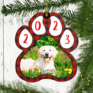 Christmas Is Coming - Personalized Custom Paw Shaped Wood Christmas Ornament