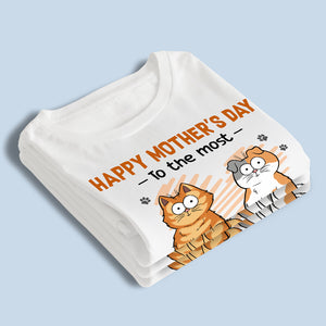 Bonne fête des mères à la maman chat la plus parfaite - T-shirt unisexe personnalisé, sweat à capuche, sweat-shirt - Fête des mères, cadeau pour les propriétaires d'animaux et les amoureux des animaux