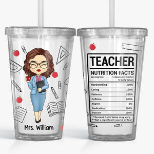Éducateur de petits humains - Gobelet en acrylique transparent personnalisé pour enseignant - Cadeau pour enseignant, rentrée scolaire