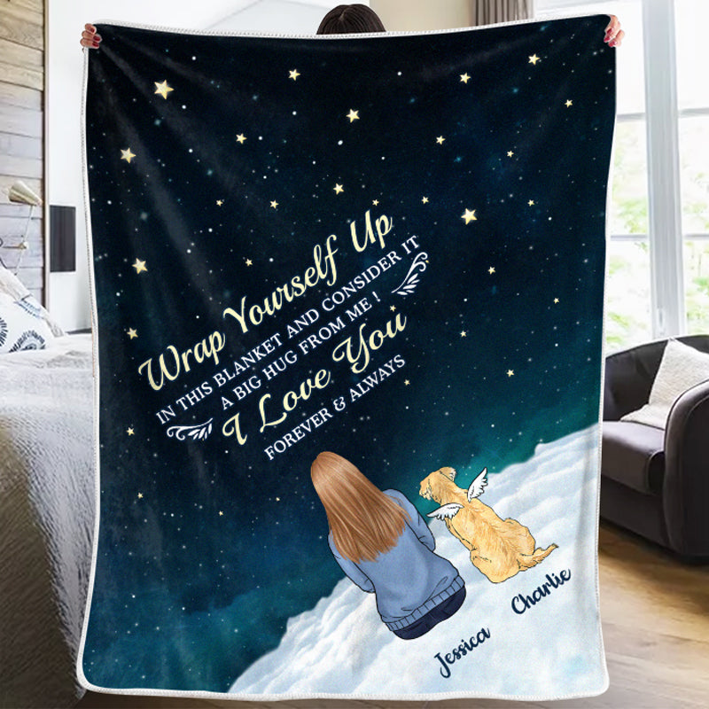 Tu me manques davantage chaque jour – Couverture commémorative personnalisée – Cadeau de Noël, cadeau de condoléances pour les propriétaires d'animaux et les amoureux des animaux