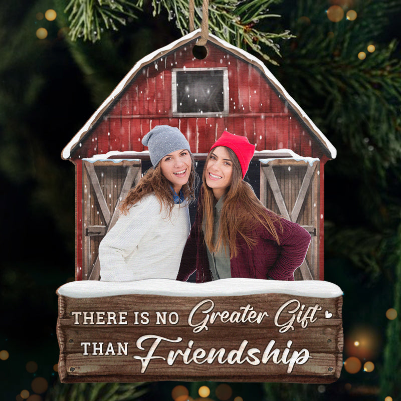 Photo personnalisée pour amis : profitez de Noël ensemble ! Décoration personnalisée pour meilleure amie ! En bois, forme personnalisée ! Cadeau de Noël pour meilleures amies, meilleures amies et sœurs.