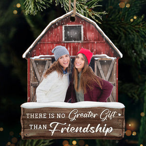 Photo personnalisée pour amis : profitez de Noël ensemble ! Décoration personnalisée pour meilleure amie ! En bois, forme personnalisée ! Cadeau de Noël pour meilleures amies, meilleures amies et sœurs.