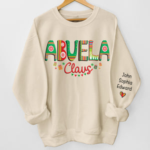 Gardez votre calme et laissez Gigi s'en occuper - Sweat-shirt unisexe personnalisé avec motif sur la manche - Cadeau de Noël pour maman, grand-mère