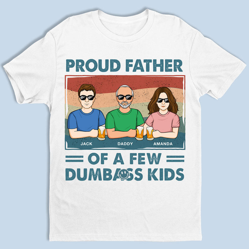 Fier père de plusieurs enfants - T-shirt, sweat à capuche et sweat-shirt unisexe personnalisé pour la famille - Cadeau pour papa