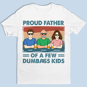 Fier père de plusieurs enfants - T-shirt, sweat à capuche et sweat-shirt unisexe personnalisé pour la famille - Cadeau pour papa