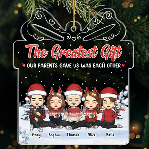 Nous sommes tous un - Décoration personnalisée pour la famille - Boîte cadeau en acrylique - Cadeau de Noël pour les membres de la famille