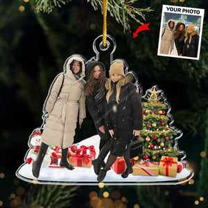 Custom Photo Best Buddies Forever - Bestie Personalized Custom Ornament - Acrylic Custom Shaped - Christmas Gift For Best Friends, BFF, Sisters