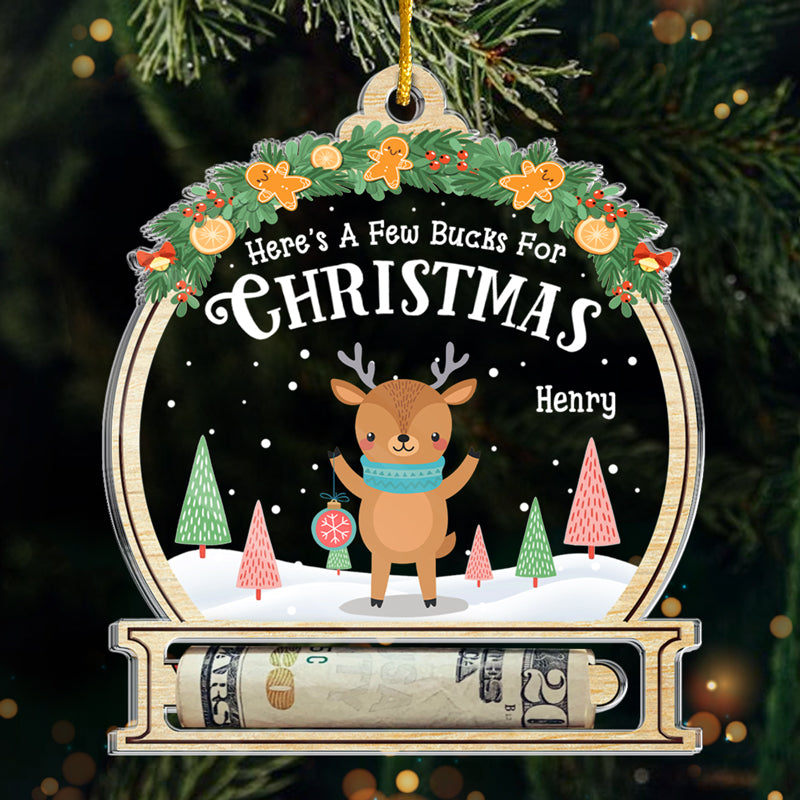 L'assistant le plus mignon du Père Noël - Ornement personnalisé pour la famille, porte-monnaie - Forme personnalisée en acrylique - Cadeau de Noël pour les membres de la famille