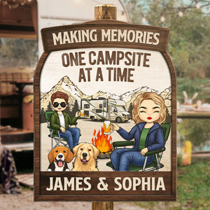 Toi, moi et les chiens - Panneau en bois personnalisé pour décoration d'intérieur - Cadeau de pendaison de crémaillère pour couples, mari et femme, amoureux du camping, propriétaires d'animaux, amoureux des animaux