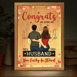Je t'ennuie pour le reste de ma vie - Cadre photo personnalisé pour couple - Cadeau pour mari et femme, anniversaire