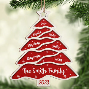 La famille est la meilleure partie de Noël - Décoration de Noël personnalisée en bois en forme de sapin - Cadeau de Noël pour les membres de la famille